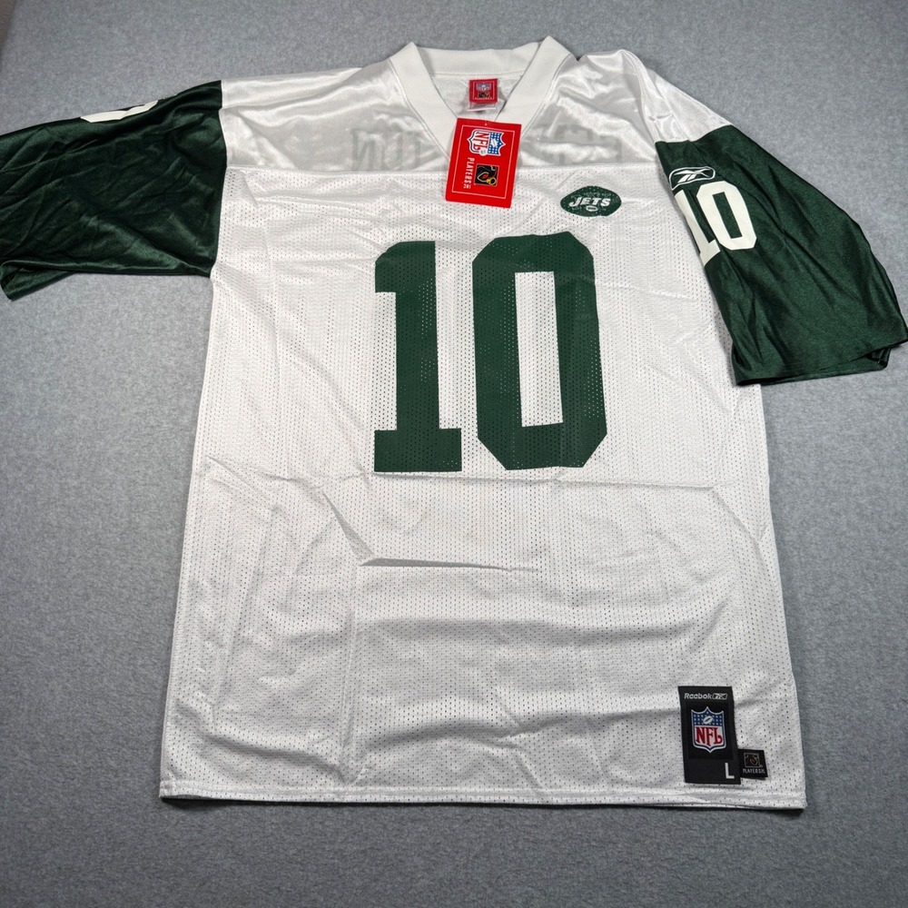 Reebok NFL New York Jets Chad Pennington 10 Jersey White Green Mens Large NWT